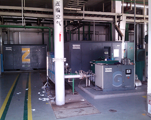 阿特拉斯132kw空压机无油机换热器维修